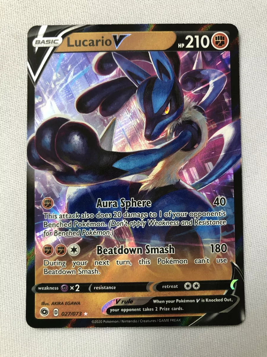  Lucario V - 027/073 - Ultra Rare : Toys & Games