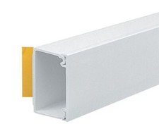 25mm x 40mm PVC White Electrical Cable Cover Mini Trunking Self Adhesive + Bends