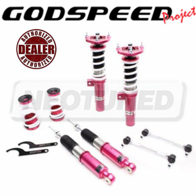 FOR VOLKSWAGEN PASSAT 06-19 FWD GODSPEED MONOSS DAMPER COILOVER KIT CAMBER PLATE