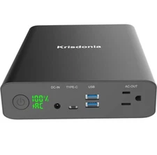 Krisdonia AC Outlet Portable Charger 60000mAh 110V/130W Laptop Power Bank