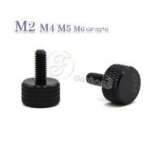 Alu Knurled Thumb Screw Black Thumbscrew Bolt M3 4 5 6 PC Chassis Hand Grip Knob