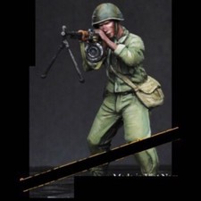 1/35 Vietnam War US Machine Gunner Resin Model Kit Military Figure Unassembled