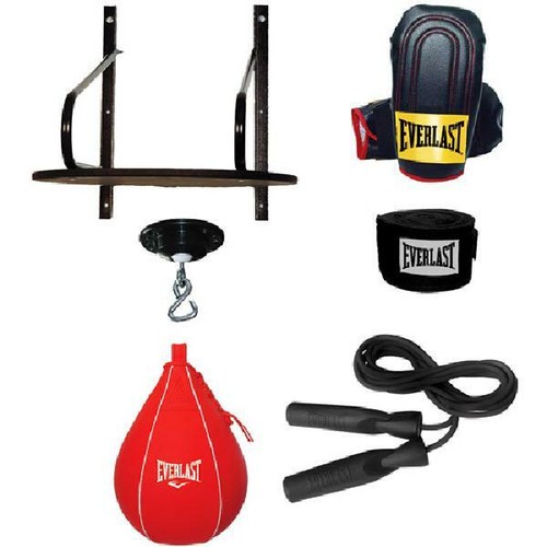 Bolsa De Velocidad Everlast Boxeo Punching Guantes de Kit 6 piezas juego plataforma giratoria Wraps | eBay