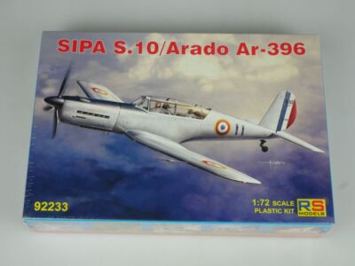 RS Models 1/72 92233 SIPA S.10 / Arado Ar-396 Flugzeug Bausatz kit + Box 117677