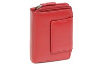 Wallet With Side Zip Pocket Leas, Genuine Leather, Red - Leas Zipper-collection Wallet With Side Zip Pocket Leas, Genuine Leather, Red - Leas Zipper-collection