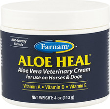 Farnam Aloe Heal Aloe Vera Veterinary Cream for Use on Horses and Dogs 4 Ounces