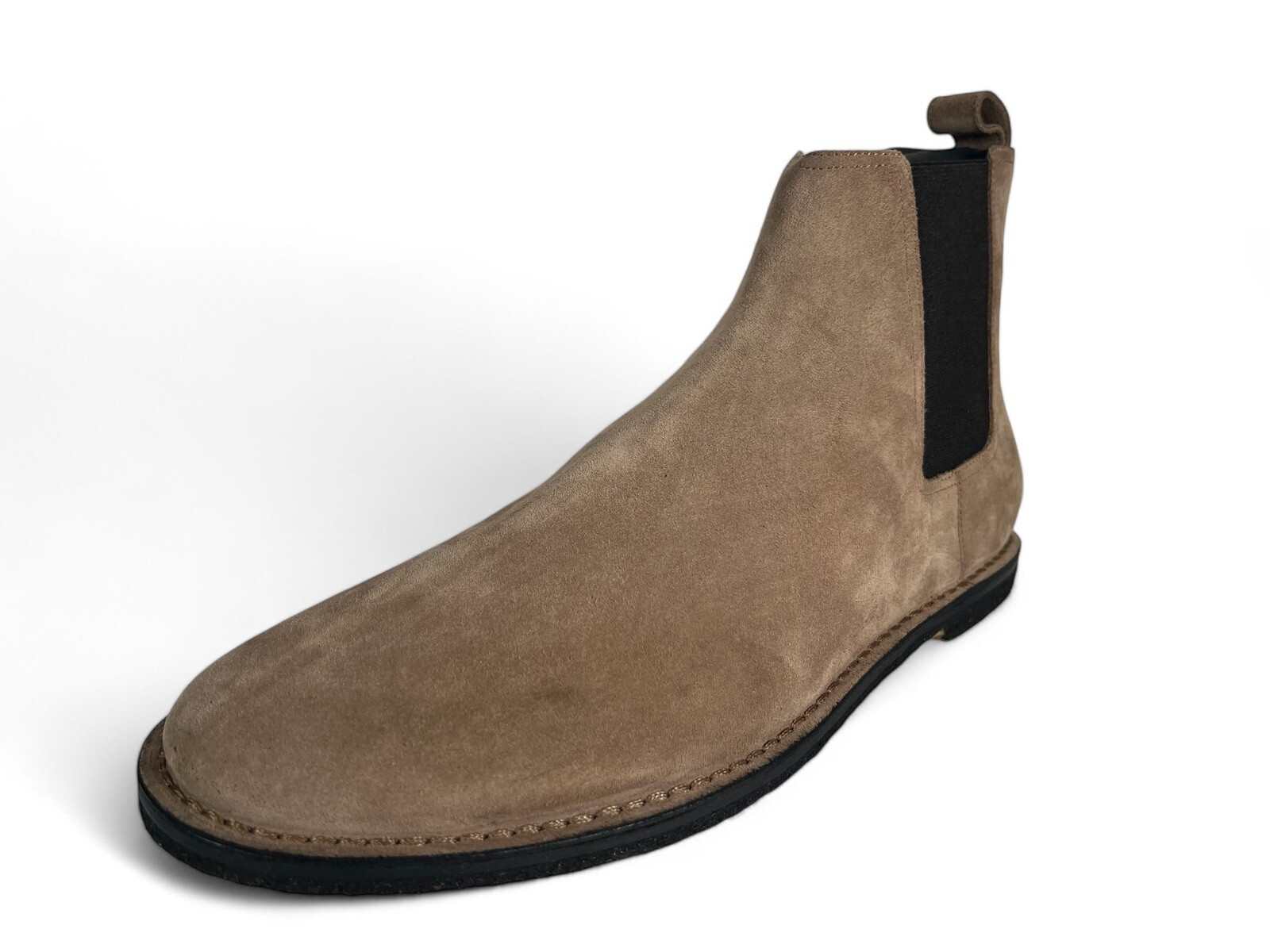 Stivali Chelsea Saint Laurent in camoscio kaki $845 taglia US 13 Made in Italy