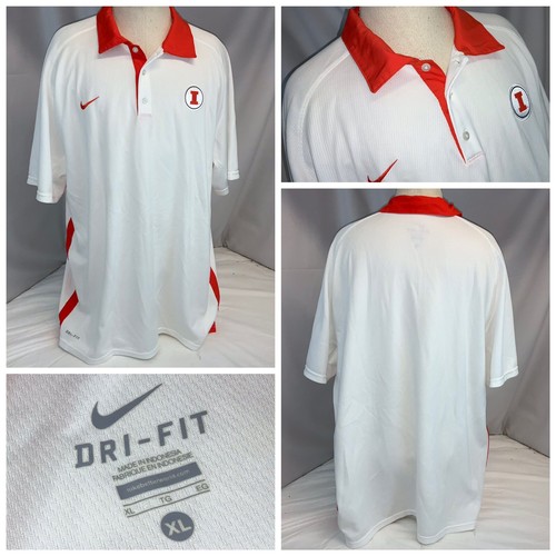 Illinois Nike Dri-Fit Polo Shirt XL 