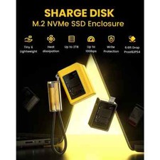 SHARGE Disk M.2 NVMe SSD Enclosure WIth Cooling System 10 Gbps USB C