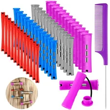 48 Pieces Hair Perm Rods Short Cold Wave Rods Plastic Perming Rods Hair Curli...