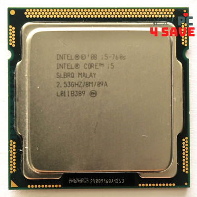 Intel Core i5-760S 2.53GHz 4-Core 9MB LGA-1156 Desktop CPU Processor SLBRQ