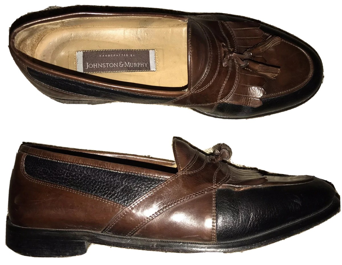 Cranston Mens Leather Woven Kiltie Tassel Loafers Black Brown Brazil 10 180468 Men Dark Brown Tassel Kilt Loafer | Handsewn Company main image 2