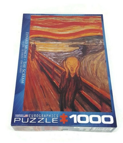 Complete 1000 Piece Puzzle - The Scream by Edvard Munch Eurographics