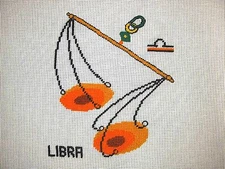 EP 3100/9 Dritz Preworked Needlepoint Canvas Zodiac Series Libra