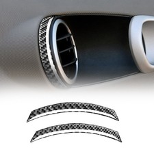 Tira de ajuste de cubierta de salida de ventilación de aire de puerta 2 piezas para Nissan 350Z 2003-09 fibra de carbono