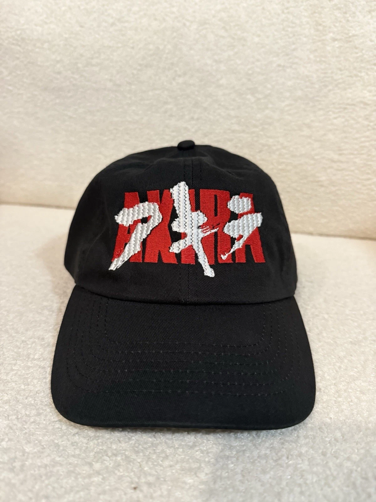 Akira Strap Back Dad Hat Japanese Anime Mens Baseball Cap Black Retro Neo Tokyo