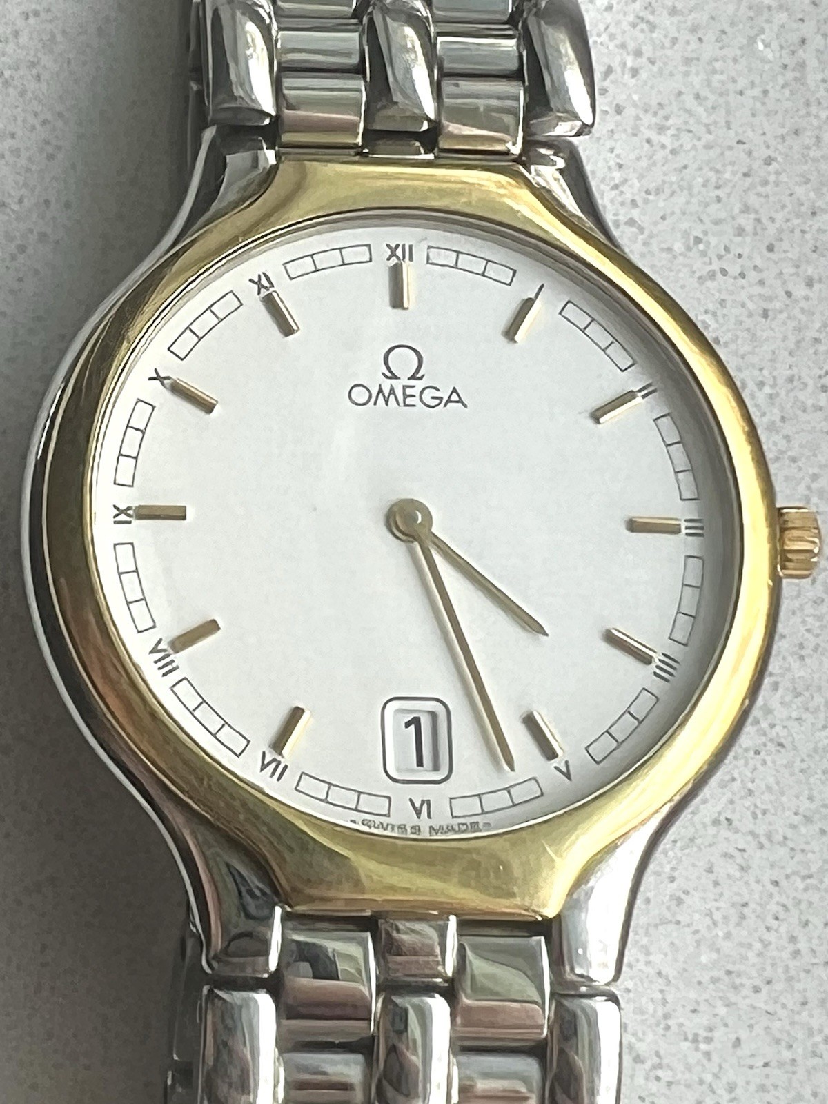 Omega De Ville Quartz Two-Tone Men’s Watch 6” Bracelet