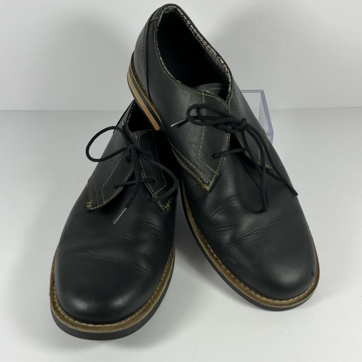 Original Penguin by Munsingwear Waylon Black Leather Derby Shoes Black 9.5 Penguin Black Dress Shoes for Men for sale | eBay main image 4