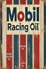 Mobil Exxon Retro Vintage Gas Gasoline Oil Tin Sign 8x12 inches Station A