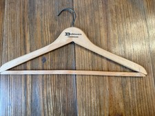 Vintage Wooden Clothes Hanger Burkhardt  s -Cincinnati Ohio-USA -16 in