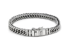 BESA Silber Armband 925er "Indra M" 7mm elegant zweigliedrig eckig Vikings Box
