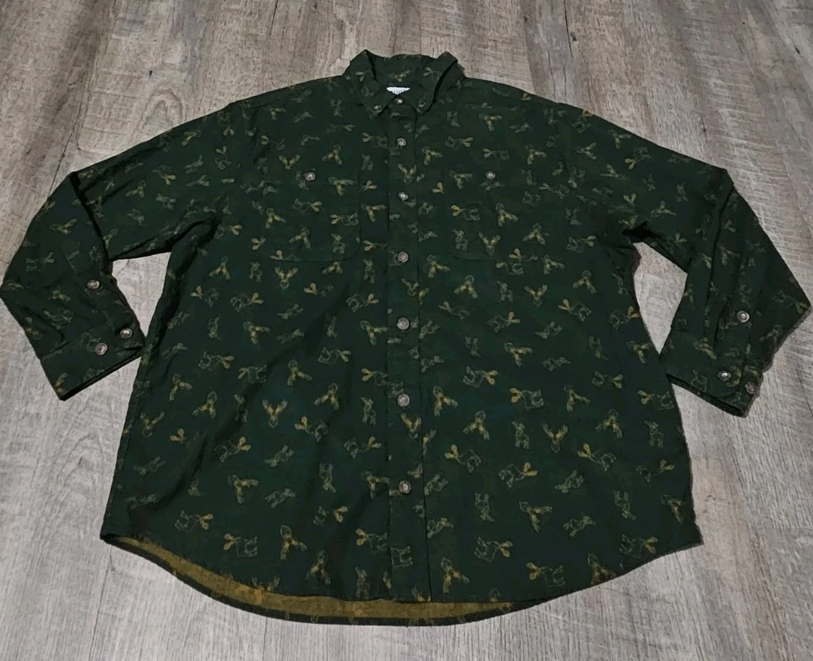 Duluth Flannel Shirt Free Swingin Rugged Deer Buck Print Outdoor Extra Large XL
Opens in a new windo