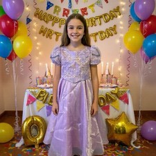 Panda Kids Girl Dress 12 Purple Bow Festive Wedding Holiday Party Dance Formal