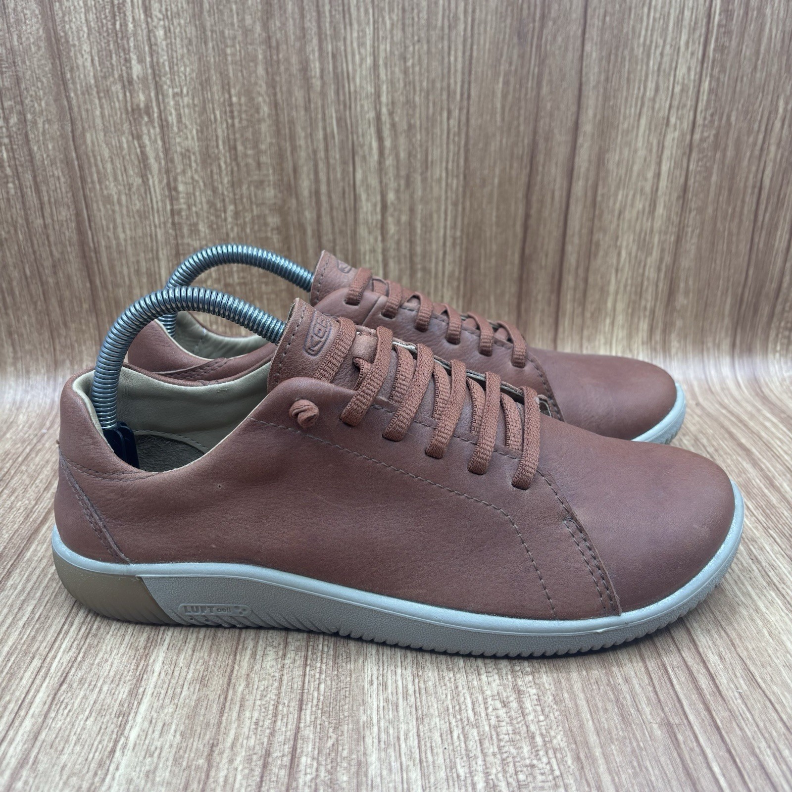 KEEN Women's KNX Lightweight Flexible Sneakers, Tortoise Shell/Plaza Taupe 9