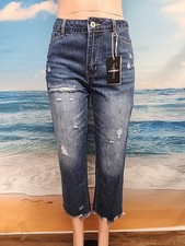 Nwt Flamingals Womens Denim Distressed Jeans Size Small