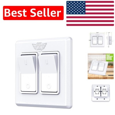 Compact Double SPST On-Off Switch: 12V White Rocker Switch for Easy Mounting