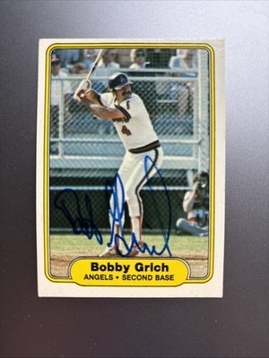 BOBBY GRICH 1982 FLEER AUTOGRAPHED SIGNED AUTO BASEBALL CARD
