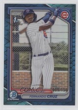 2024 Bowman Chrome Prospects Blue Reptilian Refractor 9/150 Fernando Cruz 0w27