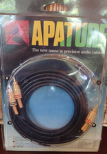 Apature 2 Meter 1 Pair Audio/Video Cables-New(Package Has Wear)-SHIPS N 24 HOURS