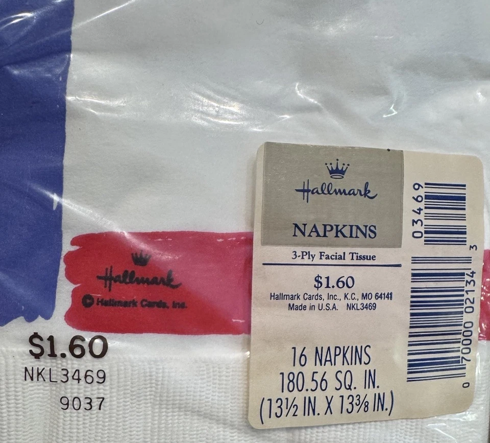 Platos de papel de fiesta vintage nuevos en paquete servilletas feliz cumpleaños nuevo en stock rojo azul lunares Foto 4 de 4