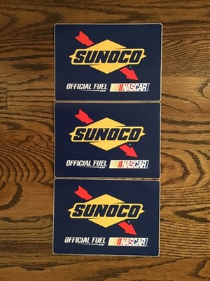 Vintage Original Sunoco Fuel NASCAR Vinyl Decal Sticker Lot