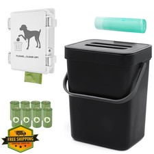 Small Dog Waste Station 1.3Gal Trash Can Poop Bag Dispenser