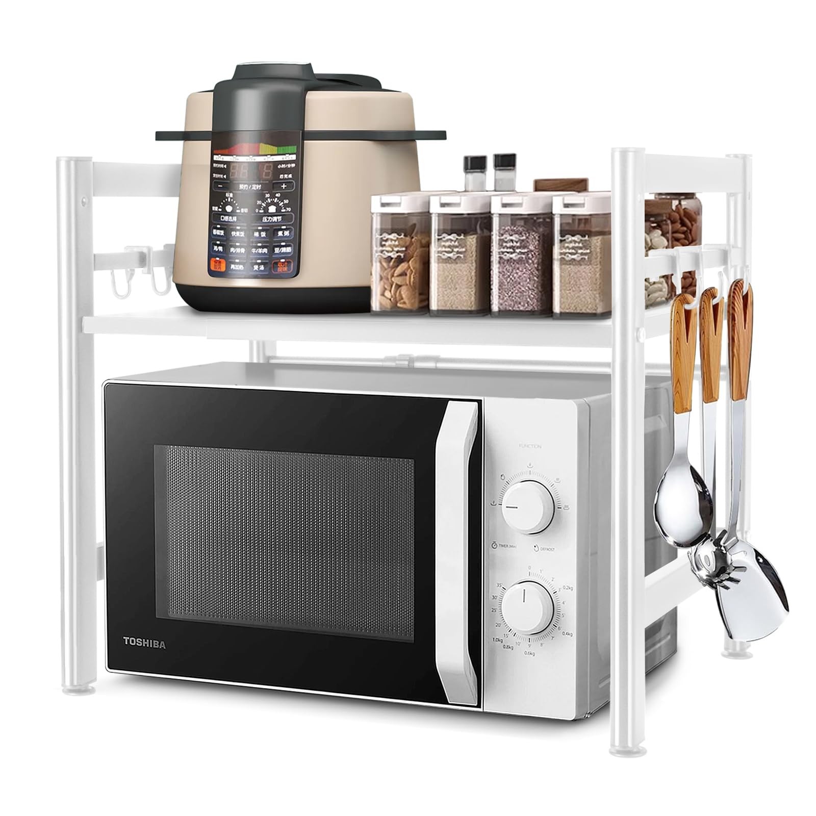 Supporto Forno Microonde DWDHYEAN | Acciaio Carbonio Regolabile