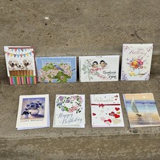 Lot Of 8 Birthday Greeting Cards American Heart Assoc Floral Girly Birds