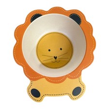 Lion Shaped Bamboo Fiber Bowl   Eco-Friendly Kids Bowl 6" x 5" x 2"