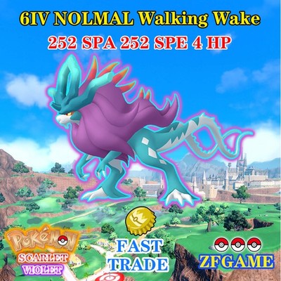  POKEMON 6IV NOLMAL Walking Wake + EVS SCARLET and VIOLET Online delivery 