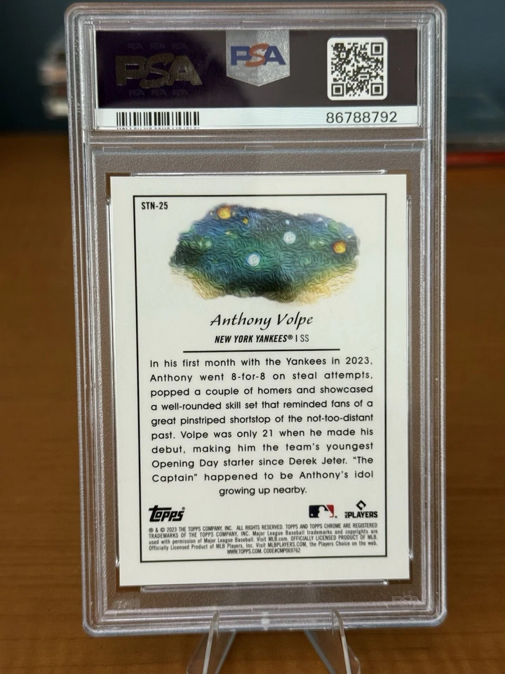 Anthony Volpe 2023 Topps Cosmic Chrome RC PSA 9 Stars in the Night #25 Yankees - Image 2 of 2