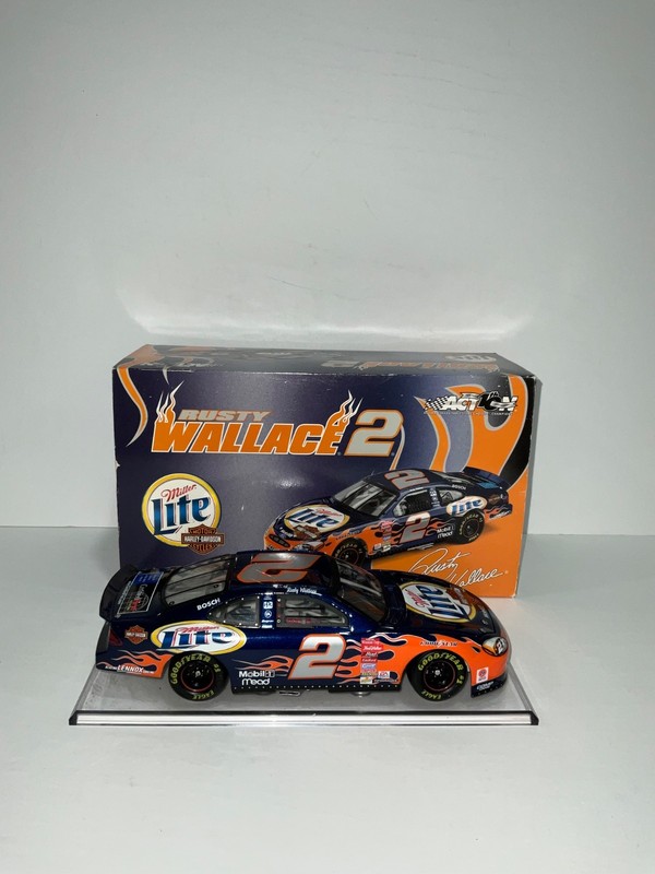 RUSTY WALLACE 2002 MILLER LITE/HARLEY DAVIDSON 1:24 NASCAR DIECAST