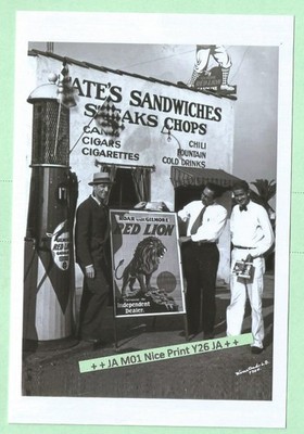 Found PHOTO Old Gilmore Red Lion 1920 Gasoline Gas Service Station Lng Bch Calif