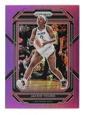 2023 PRIZM WNBA BASKETBALL #121 JACKIE YOUNG 17/149 PURPLE PRIZM PARALLEL,ACES