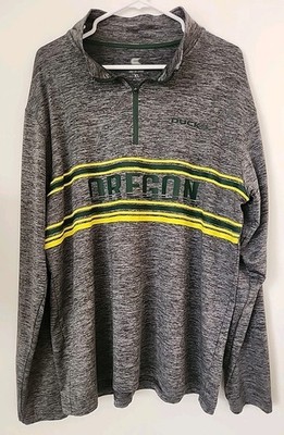 Oregon Ducks Colosseum Own the Stands Quarter Zip Pullover Gray XL Unisex ?