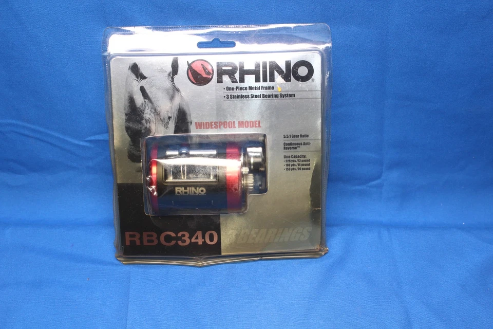CARRETE BAITCASTING RHINO RBC 340 EN CAJA pesca de lubina salmón bagre Foto 2 de 4