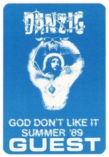 Danzig God Don't Like It Summer Tour 1989. Cloth Guest Backstage Pass. OTTO