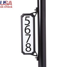 Double-Sided Address Plaque Reflective House Numbers Easy Mount Mailbox Sign New
