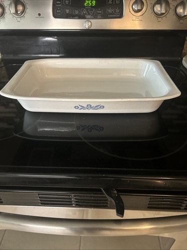 Vintage CorningWare Blue Cornflower P-76-B Roaster Baking Dish 17x11 Made USA