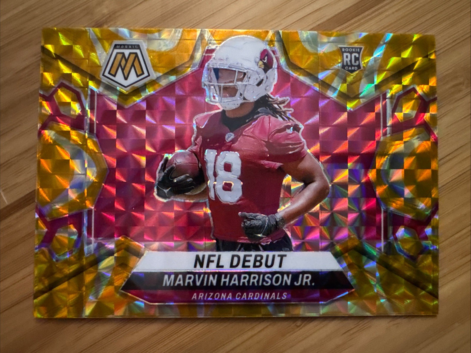 Marvin Harrison Jr. 2024 Panini Mosaic - RC Reactive Yellow Mosaic Prizm #283